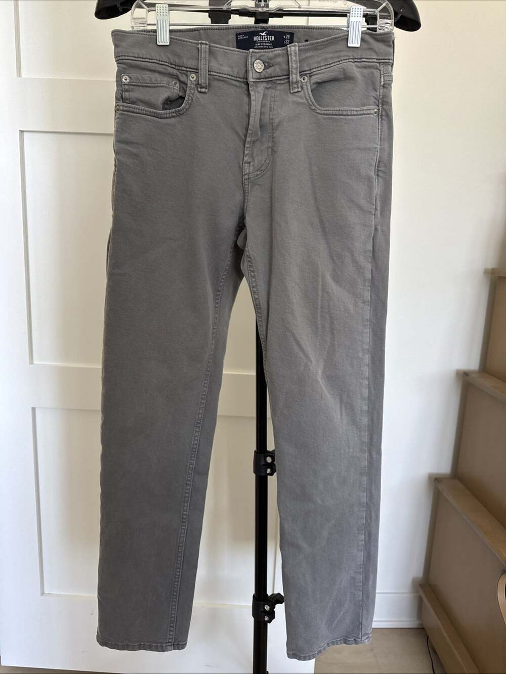 Hollister Epic Flex Slim Straight Gray Denim Jeans Men's Size W29 L32
